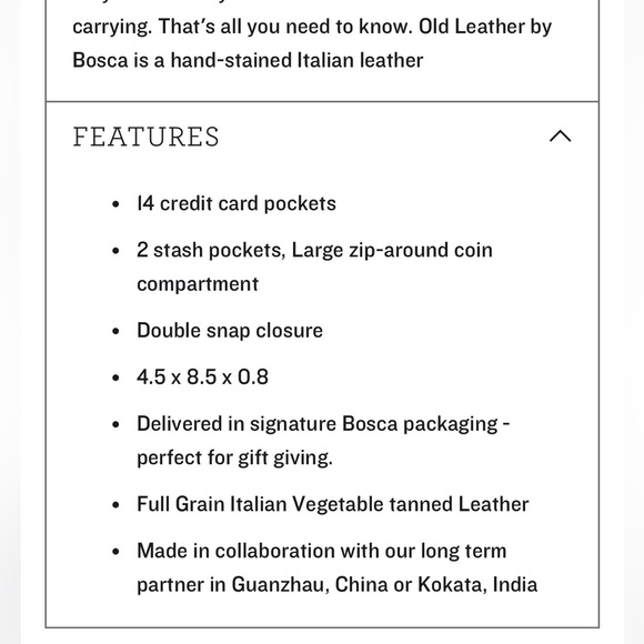 Bosca Italian leather snap wallet clutch sleek and beautiful - Picture 11 of 11